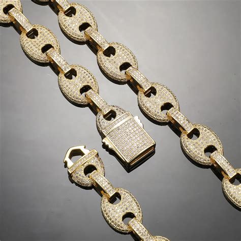 cz iced out gucci link chain|Gucci Link Chain for sale .